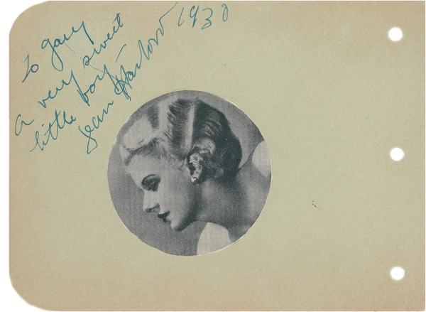 Lot 1048 Jean Harlow: The Platinum Age: The legendary Jean Harlow signs for ?a very sweet little boy?