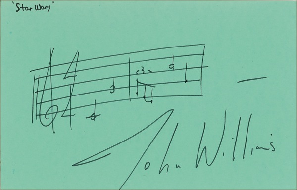 Lot 880 John Williams: Space ’n’ Vader: William quotes his theme from Star Wars