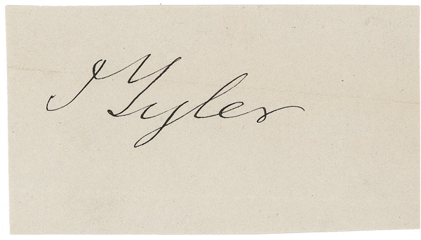 Lot 135 John Tyler Signature