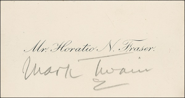 Lot 558 Samuel L. Clemens Signature