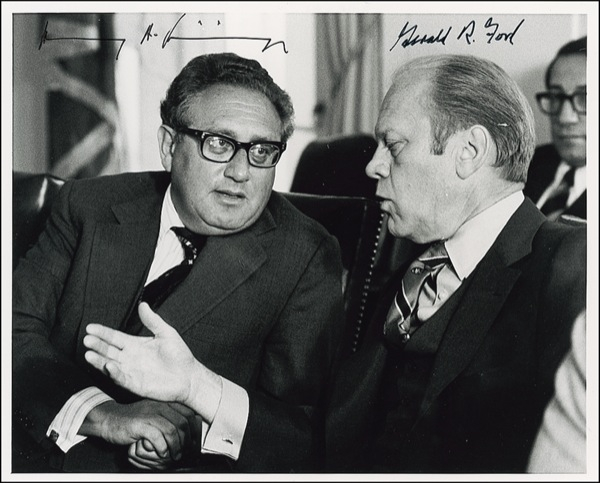 Lot 40 Gerald Ford and Henry Kissinger Signed Photograph