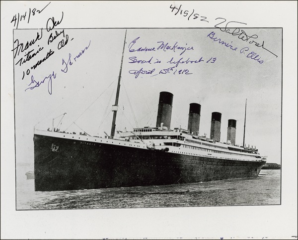 Lot 298 Titanic Signed Photograph
