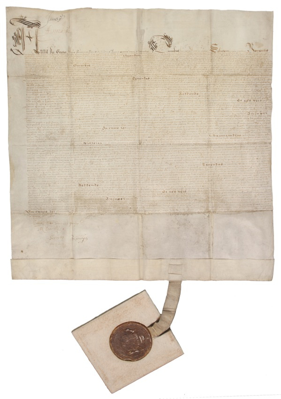 Lot 244 James I and Queen Anne: THE THRONE AGE: JAMES I and QUEEN ANNE sign together