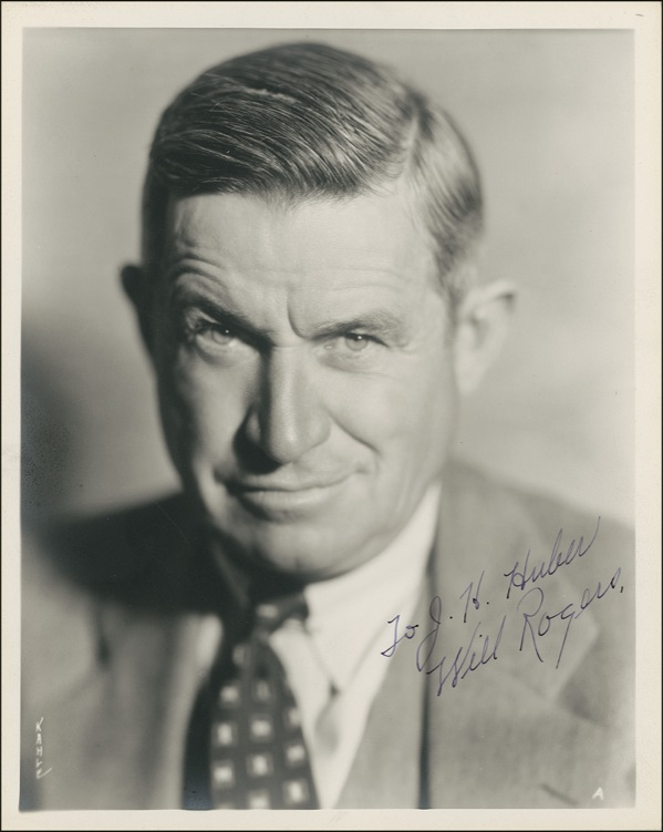 Lot 1176 Will Rogers Signed Photograph