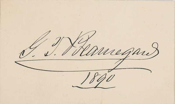 Lot 323 Pierre G. T. Beauregard Signature