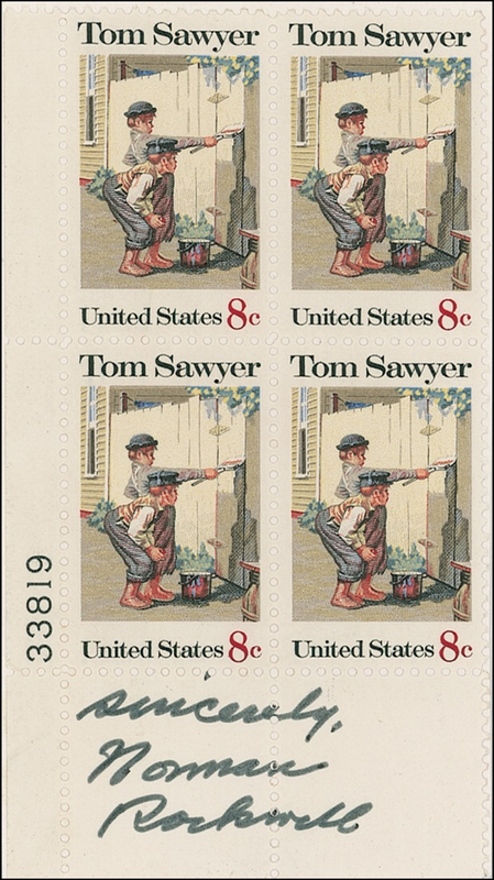 Lot 620 Norman Rockwell Stamp Sheet