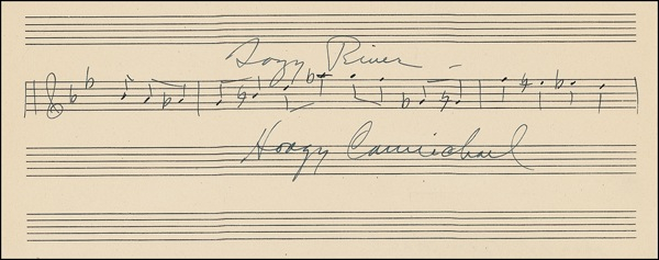 Lot 749 Hoagy Carmichael Signed Musical Quote