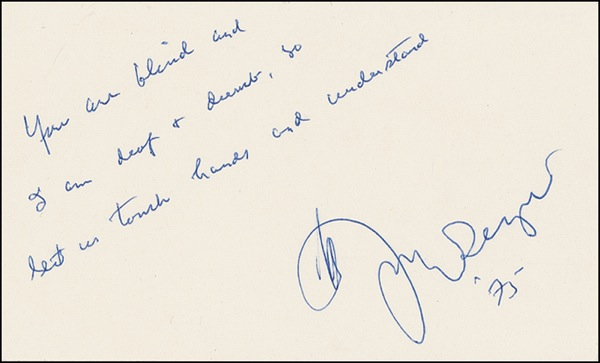 Lot 775 Dizzy Gillespie Signed Quote