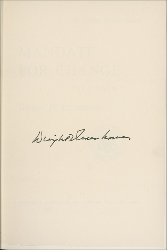 Lot 38 Dwight D. Eisenhower Book