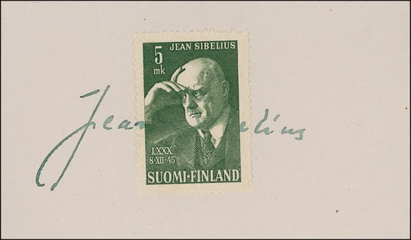 Lot 853 Jean Sibelius Signature