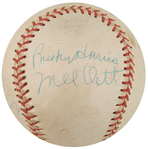 Lot 1475 Mel Ott and the Detroit Tigers Baseball