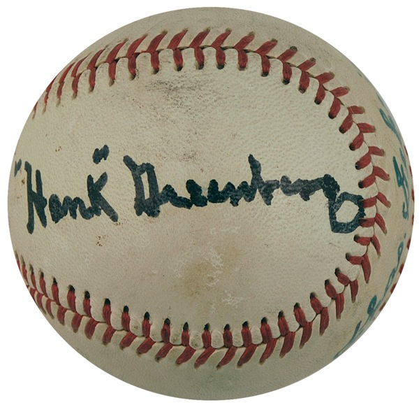 Lot 1382 Hank Greenberg and Charles Gehringer Baseball