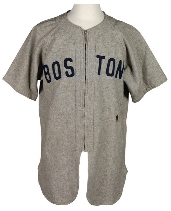 Lot 1549 Ted Williams: IMMORTAL #9: Game-used and signed TED WILLIAMS Red Sox road jersey, direct from his museum