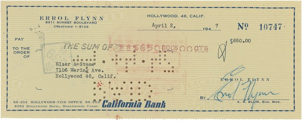 Lot 1014 Errol Flynn