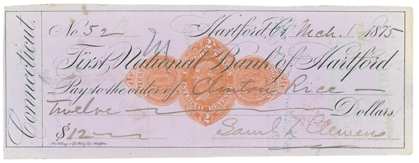 Lot 559 Samuel L. Clemens: In the year of Tom Sawyer