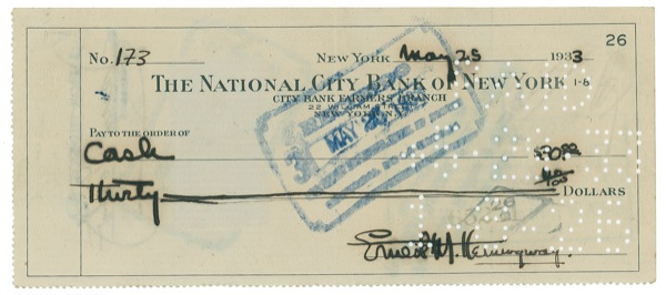 Lot 578 Ernest Hemingway: The year of Winner Take Nothing