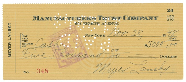 Lot 248 Meyer Lansky: Lansky takes five (thousand)
