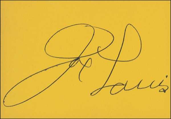 Lot 1421 Joe Louis Signature