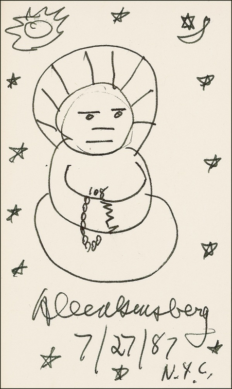Lot 572 Allen Ginsberg Sketch