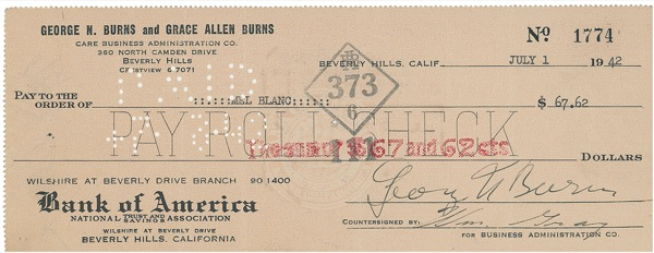 Lot 954 George Burns and Gracie Allen Group Lot