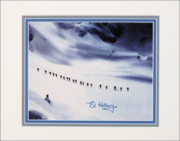 Lot 239 Edmund Hillary Signed Photograph