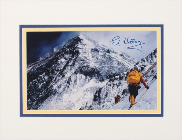 Lot 240 Edmund Hillary Signed Photograph