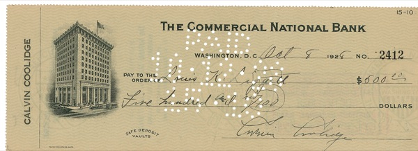 Lot 36 Calvin Coolidge: As president