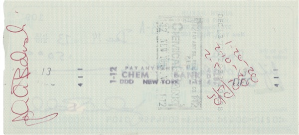 Lot 939 John Belushi Check