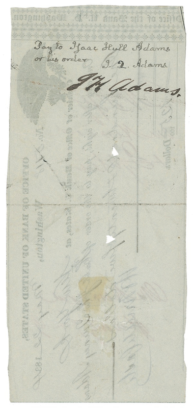 Lot 3 John Quincy Adams Endorsement
