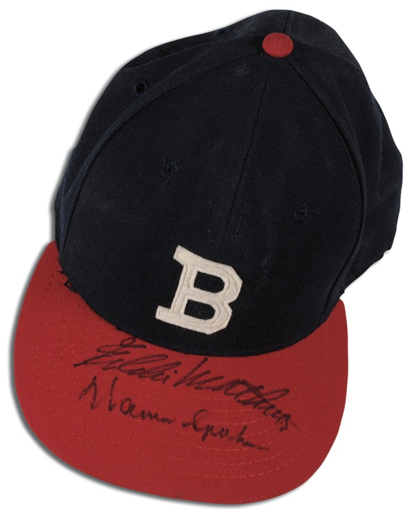 Lot 1518 Warren Spahn and Eddie Mathews Baseball Cap