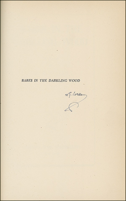 Lot 646 H. G. Wells: ?The most comprehensive and ambitious dialogue novel I have ever attempted?