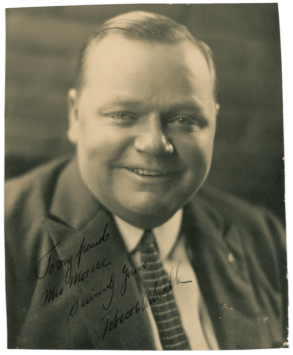 Lot 910 Roscoe “Fatty” Arbuckle Signed Photograph
