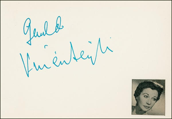 Lot 1039 Gone With the Wind: Leigh, Vivien Signature