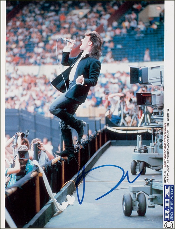 Lot 873 U2: Bono Signed Photograph