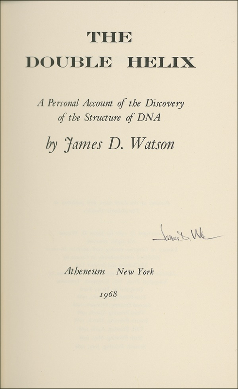 Lot 308 James D. Watson Book