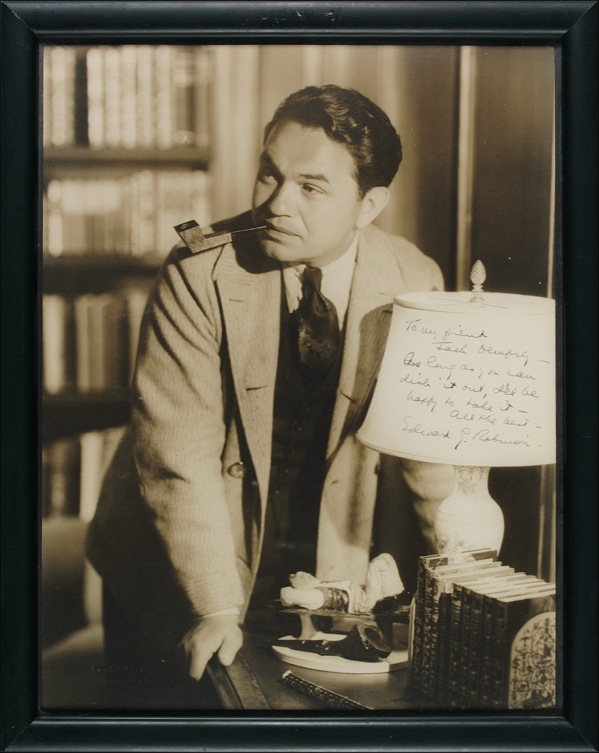 Lot 1171 Edward G. Robinson: Signed for Jack Dempsey, restaurateur