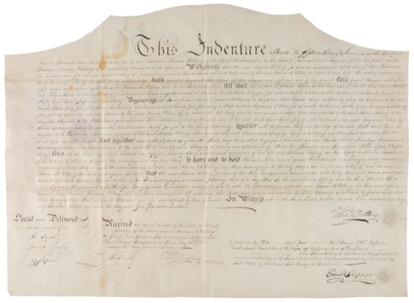 Lot 315 Thomas Willing Signed Document