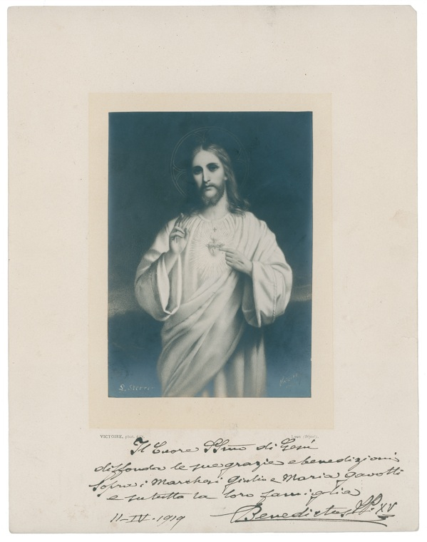 Lot 154 Benedict XV: IN HIS IMAGE: Devotional photo signed by BENEDICT XV
