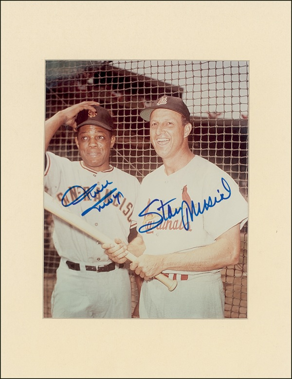 Lot 1439 Willie Mays and Stan Musial Signed Photograph