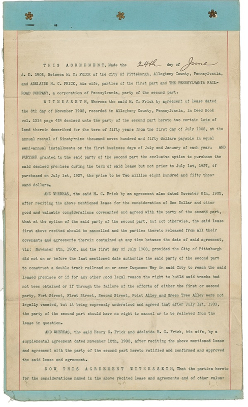 Lot 212 Henry Clay Frick Signed Document