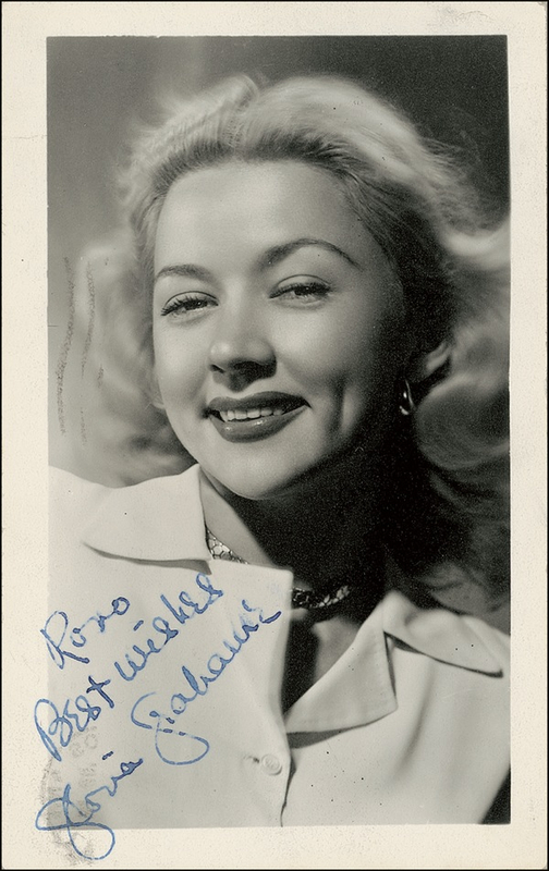 Lot 1041 Gloria Grahame Signed Photograph