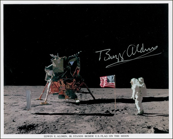 Lot 411 Buzz Aldrin Signed Photograph