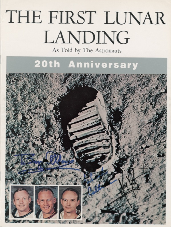 Lot 424 Apollo 11: THE WAY IT WAS: All three APOLLO 11 astronauts sign a pictorial souvenir of their historic mission