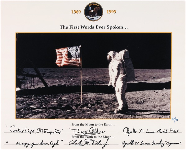 Lot 425 Apollo 11: Aldrin and Duke Signed Photograph