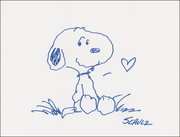 Lot 701 Charles Schulz Sketch