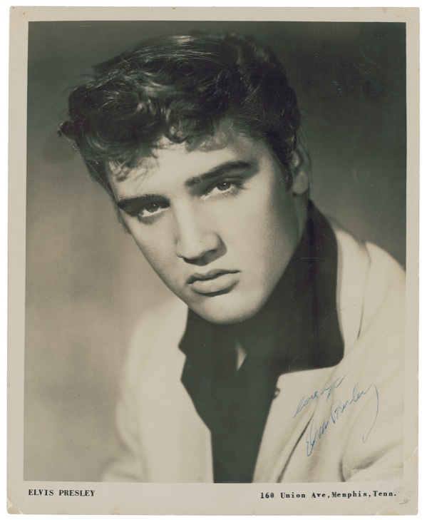 Lot 837 Elvis Presley: THE KING AND HIS COURT: ELVIS and his original SUN RECORDS bandmates sign a photo
