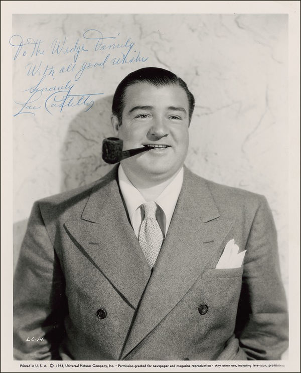 Lot 975 Lou Costello Signed Photograph