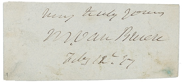 Lot 137 Martin Van Buren Signature