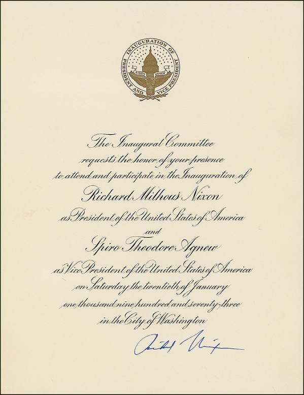 Lot 94 Richard Nixon Invitation