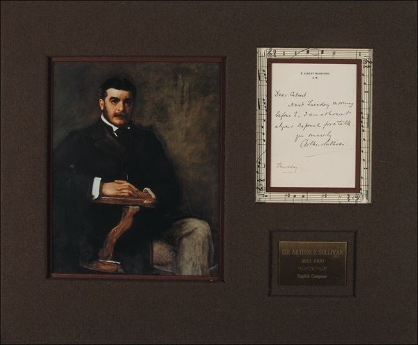 Lot 867 Arthur Sullivan Handwritten Letter Signed